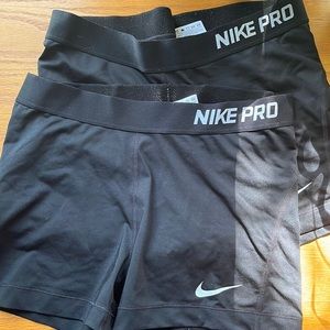 Two pair women’s Nike Pro Dri-Fit Shorts
